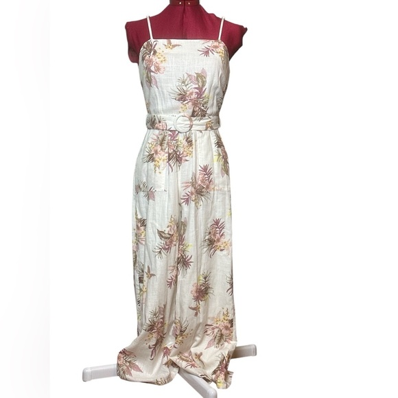 Minkpink floral print wide leg fully lined maxi jumpsuit - Picture 3 of 14